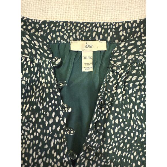 Joie Green Abstract Dot Chiffon Tunic Dress | XXL - Picture 4 of 12